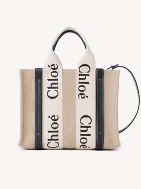 MINI WOODY TOTE BAG IN LINEN